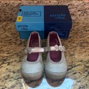 Stride Rite silver sparkle Mary Janes